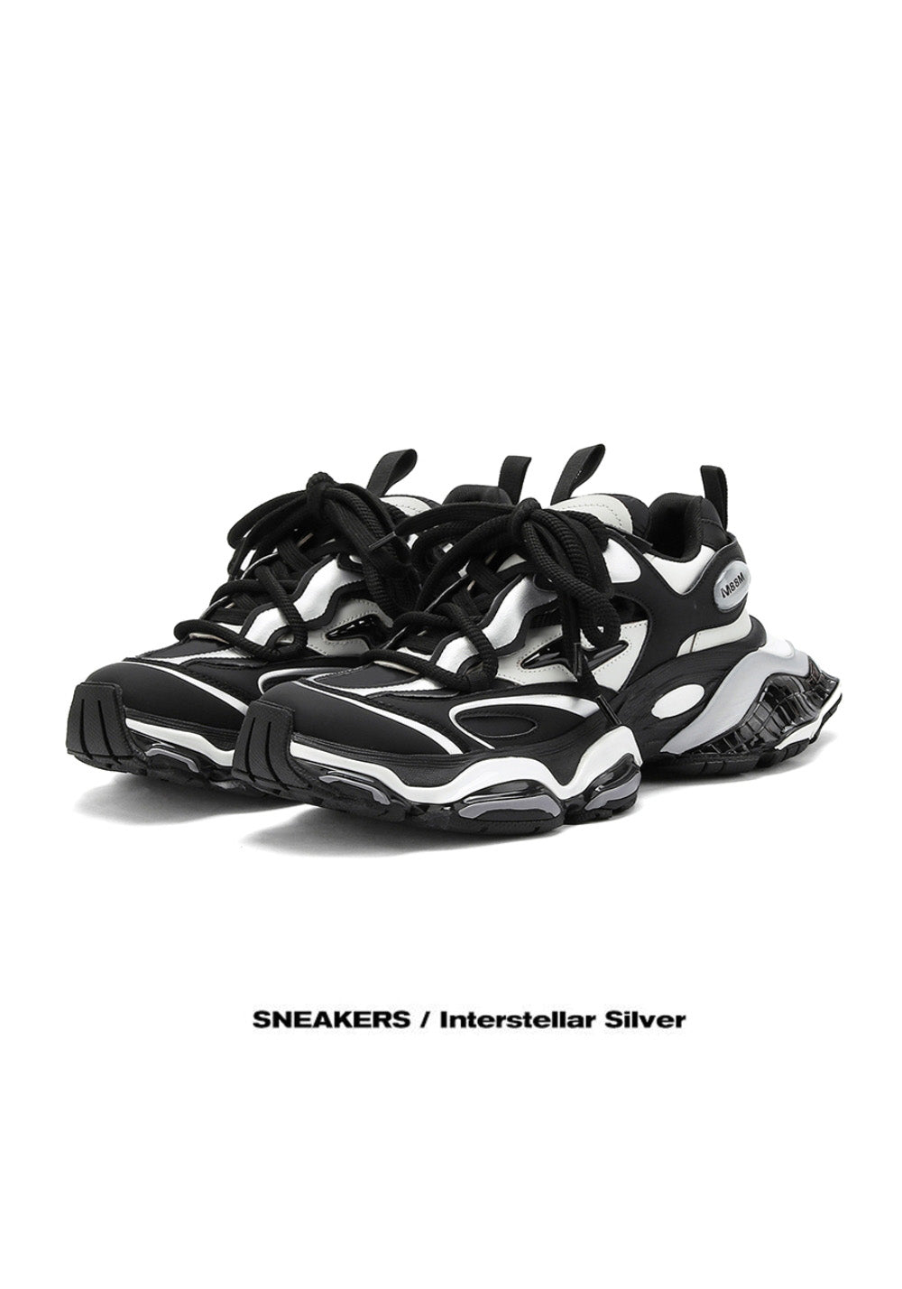 M88M丨Haoyue Chunky Dad Sneakers - Black & Silver - PSYLOS 1, M88M丨Haoyue Chunky Dad Sneakers - Black & Silver, Chunky Sneakers, M88M, PSYLOS 1